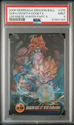 2006 Dragon Ball GT Wafer Card 376 Gogeta Mint Condition PSA 9 - Image 1