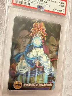 2006 Dragon Ball GT Wafer Card 376 Gogeta Mint Condition PSA 9 - Image 3