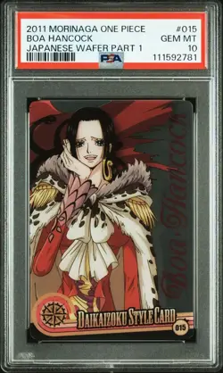 One Piece Hancock Morinaga Wafers PSA 10 Collectible Card - Rare Find - Image 1