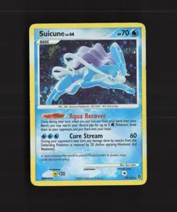 Suicune 19/132 Secret Wonders Holo Rare HOLO BLEED Pokemon Card DMG - Image 1