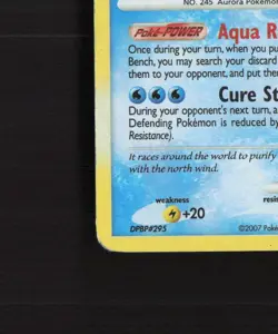 Suicune 19/132 Secret Wonders Holo Rare HOLO BLEED Pokemon Card DMG - Image 5