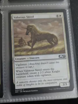 1x Valorous Steed - NM English MTG - Magic 2021 (F) - Image 1