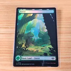 MTG - Forest basic land OTJ 0276 Foil Full Art 2024 - Image 1