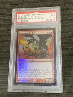 2011 Magic Mtg Knights/ Dragons-foil Bogardian Hellkite Psa 9 Pop 1/1 - Image 1