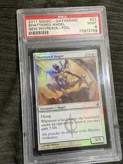 2011 Magic The Gathering Mtg New Phyrexia Foil Shattered Angel #23 Psa 9 Pop 1/1 - Image 1