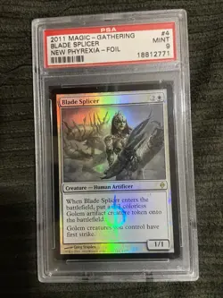 2011 Magic The Gathering Mtg New Phyrexia Foil Blade Splicer Psa 9 Pop 1/1 - Image 1
