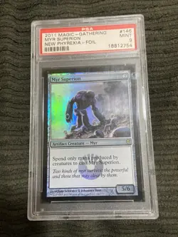 2011 Magic The Gathering Mtg New Phyrexia Foil Myr Superion #146 Psa 9 Pop 1/1 - Image 1