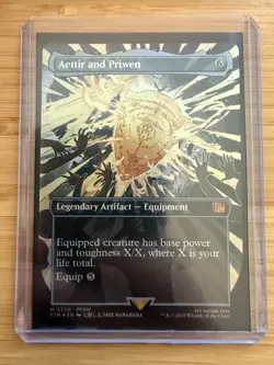 1x Aettir and Priwen - Foil - Borderless Light Play MTG Magic - Image 1