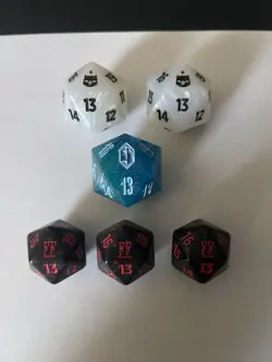 MTG Final Fantasy - D20 Spindown Die Prerelease Promo & Bundle - x6 Total Dice - Image 1