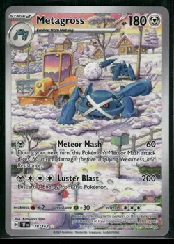 Metagross 178/162 Pokemon Temporal Forces Illustration Rare Card NM - Image 1