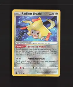 Radiant Jirachi 120/195 Silver Tempest Ultra Rare Holo Pokemon Card NM - Image 1
