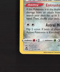 Radiant Jirachi 120/195 Silver Tempest Ultra Rare Holo Pokemon Card NM - Image 5