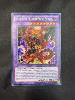 Yugioh Destiny HERO - Destroyer Phoenix Enforcer MP22-EN209 Secret Rare 1st NM - Image 1