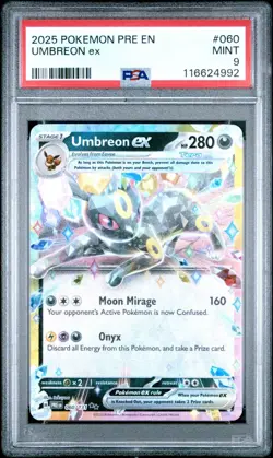 2025 POKEMON PRE EN-PRISMATIC EVOLUTIONS 060 UMBREON EX PSA 9 - Image 1