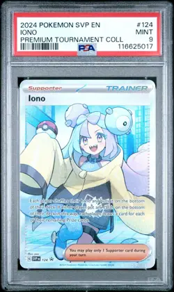 2024 POKEMON SVP EN-SV BLACK STAR PROMO 124 IONO PSA 9 - Image 1