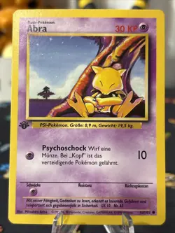 Abra Pokemon German Base Set 1st Edition (ABRA) #43 Super Clean Vintage Centered - Image 1