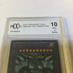 YuGiOh! 2010 Legendary Collection "Obelisk the Tormentor" BCCG 10 MINT - Image 2