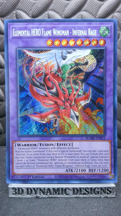 | Yugioh Elemental HERO Flame Wingman - Infernal Rage BLMR-EN012 Secret NM 🔥 | - Image 1