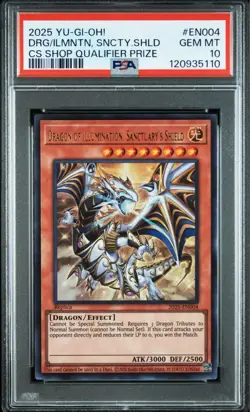 PSA10 Yugioh Dragon of Illumination Sanctuary's Shield 2025-EN004 Yu-Gi-Oh! - Image 1
