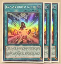 Yugioh! 3x Gagaga Utopic Tactics DUAD-EN052 Super Rare 1st Ed NM - Image 1