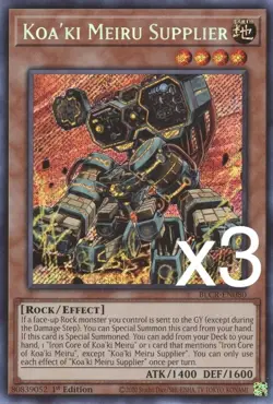 3X Yugioh Koa'ki Meiru Supplier BLCR-EN080 Secret Rare 1st Edition NM - Image 1