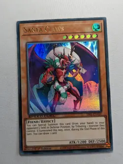 Yugioh Santa Claws SS05-ENV01 Ultra Rare 1st Edition - Moderate Play - Image 1