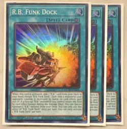 Yugioh! 3x R.B. Funk Dock DUAD-EN095 Super Rare 1st Ed NM - Image 1