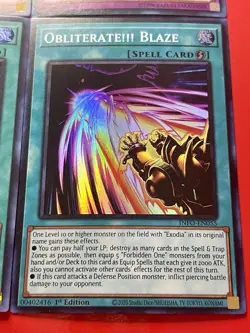 Millennium Ankh + Obliterate!!! Blaze + Obliterate!!! + Exxod Of Rage | YuGiOh! - Image 5