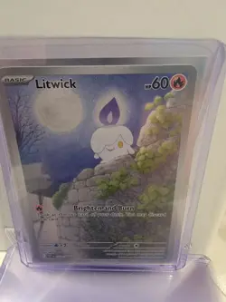 Pokemon TCG Pokemon SV: White Flare Litwick Illustration Rare #101/86 - Image 1