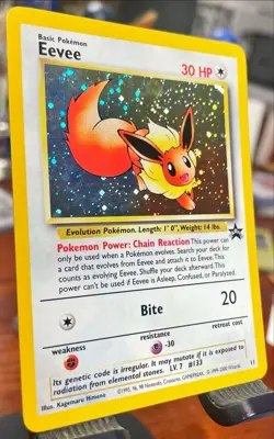 🔥 Pokemon - Eevee - Holo Black Star Promo 11 - WOTC Pokemon Card LP - Image 2