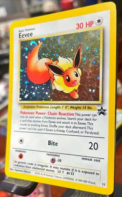 🔥 Pokemon - Eevee - Holo Black Star Promo 11 - WOTC Pokemon Card LP - Image 3