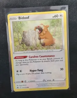Bidoof 111/159 Pokemon TCG Card CROWN ZENITH Near Mint NM - Image 1