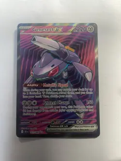 Genesect Ex 161/086 Black Bolt English Pokemon Card New Mint TCG Full Art - Image 1