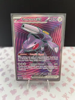 Genesect Ex 161/086 Black Bolt English Pokemon Card New Mint TCG Full Art - Image 1