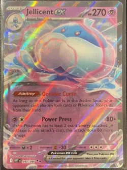 Jellicent ex 45/86 Double Rare White Flare Pokemon TCG Card 2025 NM - Image 1