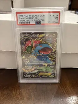 Venusaur EX XY123 PSA 7 XY Black Star Pokemon TCG Card Promo- Red & White - Image 1