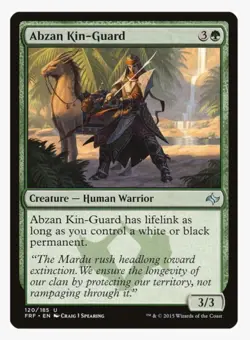 Abzan Kin-Guard #120 FRF Magic Card In Protective Sleeve - Image 1