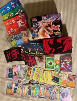 Pokemon Card Collection Lot- W/Mini Binder, Great Huge Mix Everything Pictured - Image 1