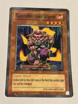 Yu-Gi-Oh! TCG Fake Card Superstition Shock Brigade Funny Card - Image 1