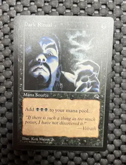 Mtg Tempest Dark Ritual (Never Played) NM Vintage Magic The Gathering single - Image 1
