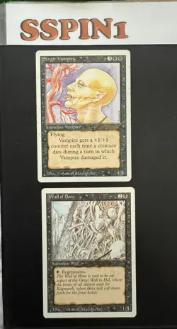 MTG Signed Sengir Vampire, Wall of Bone, Anson Maddocks Revised - Image 1