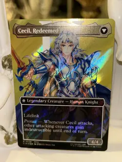 MTG Surge Foil Cecil, Dark Knight Full Art Final Fantasy English FIN-Black R NM - Image 1