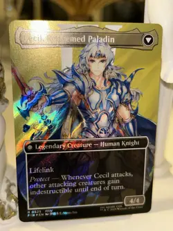 MTG Surge Foil Cecil, Dark Knight Full Art Final Fantasy English FIN-Black R NM - Image 2