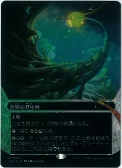 Galaxy FOIL MTG Stirring Wildwood Borderless Edge of Eternities EOE 129 Japanese - Image 1