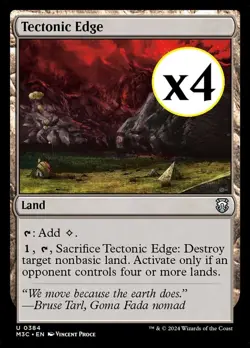 4x - Tectonic Edge - x4 (playset) - CMR: Modern Horizons 3 - UC NM MTG - Image 1