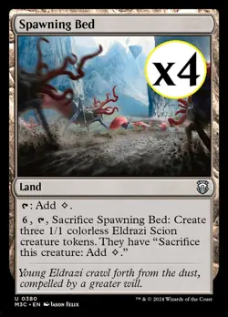 4x - Spawning Bed - x4 (playset) - CMR: Modern Horizons 3 - UC NM MTG - Image 1