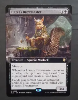 Hazel's Brewmaster Rare Extended Art R 0052 Bloomburrow MTG Mint Borderless - Image 1