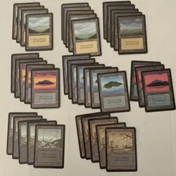 MTG 70 CE Collectors Edition Basic Land lot Forest Island Plains Mountain Swamp - Image 1