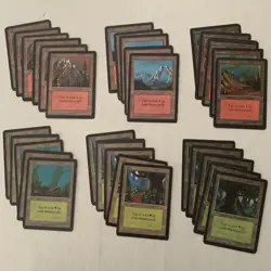 MTG 70 CE Collectors Edition Basic Land lot Forest Island Plains Mountain Swamp - Image 2