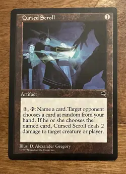 Cursed Scroll Tempest Artist D. Alexander Gregory MTG Reserved List! - Image 1